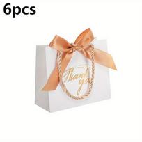 6pcs Thank You Gift Paper Bag Pink White Red Black Gift Packaging Bag for Wedding Bridal Shower Birthday Bachelor Party JXB Other