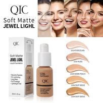 QIC Foundation Makeup Concealer Waterproof Long-Lasting Pore Minimizing Oil Control 30ml balta