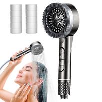 High Pressure Shower Heads Water Softener Shower Head High Pressure 4-Mode Replacement Filtration Showerhead for Bathroom CN