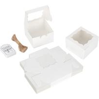 Cross-Border Party Decor Gift Box for Weddings, Bridesmaids, and Christmas with Wave Window Pastry Design 10x10x6.35 cm balta