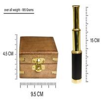 Rankinis teleskopas-taikiklis su medine dėžute Piratų navigacija 15,24 cm