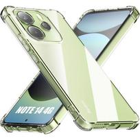 Case for Xiaomi Redmi Note 14 4G (not for 5G) Slim Shockproof Silicone Protection Reinforced Corners Transparent