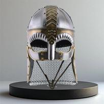 Medieval  Gjermundbu Viking Chain Mail  Helmet Stand Not Include