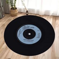Vinilo plokštelės apvalus kilimas Muzikinis CD žaidimų kambario kilimėlis Svetainės zonos kilimas Miegamojo neslystantis minkštas padas Namų dekoracija 60x60cm 24inch
