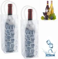 Ice Wine Bag Holder Champagne Beer Cooler Wine Glass Holder Whisky Can Drink Cooler Gel Cooling Chiller Bar Accessories geltona