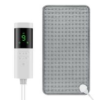 Patvarus ir saugus 60x30 cm nešiojamas elektrinis antklodas šildymo kilimėlis 9 lygio karštas kompresas skalbiamas terminis kilimėlis namų biuro šildomas nugaros pilvo rankų kojų šildymui EU gray