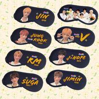 8 vnt. BTS narių nuotraukos miego akių kaukė, Bangtan Boys spausdintas užtamsinantis akių raištis, Kpop ARMY gerbėjų kelionės ir poilsio aksesuaras 8pcs