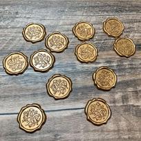 10 vnt. personalizuoti vaško antspaudų lipdukai Išskirtiniai „pasidaryk pats“ vestuvių kvietimų lipdukai Apvalūs lipnūs vokų antspaudų lipdukai