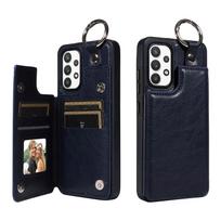 for Samsung Galaxy A12 A13 A14 A52 A72 A22 A32 A33 5G Wallet Case with Card Holder, Ring Buckle PU Leather Kickstand Cover for A12 4G juoda