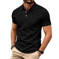 Men's Short Sleeve Polo Shirt Classic Fit Moisture Wicking Lightweight Breathable Golf Tennis Casual Collared Top XXL
