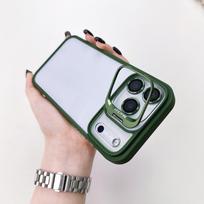 Stand Lens Film Protection Case For For Iphone 17 Air 16 15 14 13 12 11 Plus Pro Max 16E Shockproof Clear Acrylic Hard Cover iPhone Air