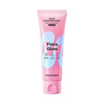 Mamonde Flora Glow Rose Sleeping Mask 80ml (Radiance-Boosting Overnight Jelly Mask & Texturizing Vitamin Glow Facial Moisturizer)