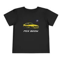 Toddler Fox Body Mustang T-Shirt | Yellow 1987-93 Mustang Graphic Tee S
