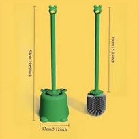 Cartoon Frog Toilet Brush No Drill Installation Creative Household Cleaning Accessory for Bathroom Hotel and Office