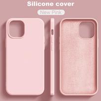 Phone Case For APPLE iPhone 11 13 12 14 15 16 Pro Max Cases For iPhone Shockproof Protective Cover Original Liquid Silicone Case For iPhone 16 Pro rožinė