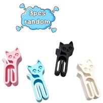 3/6pcs random Cat-Shaped Clips – Seal Bags, Envelopes & Kitchen Organizer, Super Cute Functional Mini