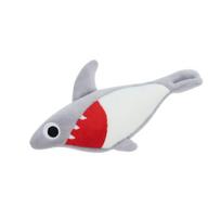 Plush Shark Tooth Shaped Pet Toy Soft Durable Squeaky Chew Toy for Dogs Interactive Play and Training One Size