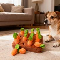 Dog Treat Dispenser Carrot Shape Dense Filling Feeders Dog Puzzle Toys For Puppy Pet Indoor Outdoor Home Snack Play China Mainland