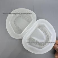 Standard 28-Teeth Dental Silicone Mold for Toothless and Toothed Plaster. gray