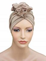 Turban Luba Nude Modna Czapka Marszczona Bez Wzoru Także Po Chemioterapii