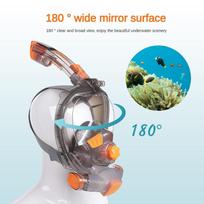 Adult Professional Snorkeling Set Diving-goggles Respiratory Mask New Fully Dry Diving Mask L/XL blue