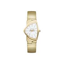 Hamilton Adventure Series Kvarcinis Mechanizmas 50M Atsparus Vandeniui Laikrodis Baltas Ciferblatas Nerūdijančio Plieno Apyrankė Unisex Laikrodžiai H24301111 White Dial Gold Strap beige