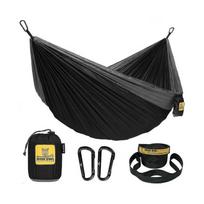 (L, Grey) Wise Owl Outfitters Camping Hammock - Portable Hammock, Camping Accessories Single Or Double Hammock For Outdoor, Indoor W/tree Straps M žalia