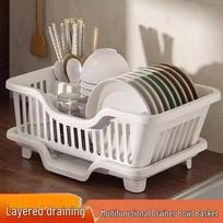 Japanese Style Kitchen Dish Drying Rack gray