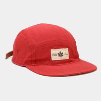 Hong kong style streetwear retro trend washed cotton hip hop cap for men and women, label detail, stage performance, street dance cap, Adjustable raudona