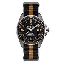 CERTINA mechaninis judėjimas vyriškas laikrodis Šveicariškas laikrodis 43mm juodas ciferblatas nerūdijančio plieno korpusas audinio dirželis C032.607.48.051.00 juoda