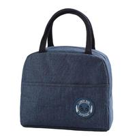 1pc Lunch Bag, Office Work Insulated Lunch Bag, Waterproof Reusable Lunch Box for School and Picnics mėlyna