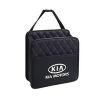 ABCDFV1 Auto Interior Anti-Kick Protection Film 2Pcs Carbon Fiber Seat Back Cover Decal Trim With Storage Pocket For KIA