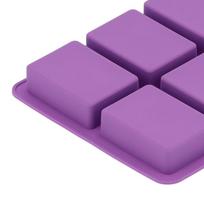 6-Cavity Design Silicone Soap Mold Flexible Silicone Soap Mold Shell Cake Mold Set  Craft Projects Square