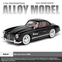 1/24 Scale Benz 300SL Classic Car Alloy Metal Diecast Car Model Sound & Light Collect Hobby Desktop Decorative Ornament Gift juoda