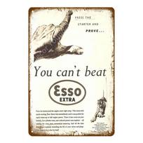 Retro Esso Metal Signs Tiger Motor Oil Poster Wall Decor For Pub Bar Car Gas Gasoline Plaque Vintage Garage Decoration YI-053 20x30cm（7.8x11.8inch）