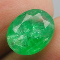 Smulkus ovalus pjūvis SERTIFIKUOTAS 7,21 ct natūralus smaragdas Kolumbietiškai žalias laisvas brangakmenis 12.6 mm approx žalia