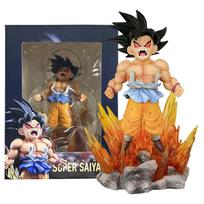 19CM Anime Dragon Ball Son Goku Figure Red Eye Model Doll Dragon Ball Toy Action Figure PVC Sitting Position Earth Dragon Ball With box