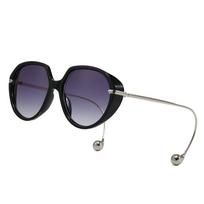 Luxury Brand Designer Oversized Sunglasses Women For Men 2026 Popular Vintage Sun Glasses Punk Bendable Pendant Leg Eye Glasses juoda pilka spalva
