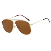 Vintage Metal Pilot Sunglasses Women For Men 2025 Luxury Brand Designer Popular Punk Outdoor Driving Double Bridge Sun Glasses ruda