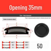 Rubber Single-Sided Wire Grommet for 35mm Hole juoda