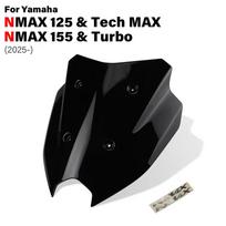Fit For Yamaha NMAX125 NMAX155 Tech MAX 2025-Front Windshield Shield Deflector Windscreen Fairing Fly Screen juoda