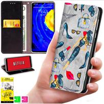 Etui Typu Portfel Do Xiaomi 15T - Pokrowiec Bluemoon Nadruk + Szkło 9H