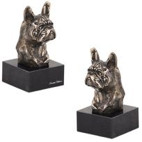 Buldog Francuski I - Statuetka Psa, Popiersie Na Kamiennej Podstawie, Rzeźba, Trofeum Na Wystawę Psów Marki Art-Dog