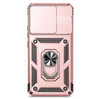 Sliding Push Window Case For Xiaomi 14T Pro Case Xiaomi 14T Pro Cover Armor Shockproof Ring Holder Camera Protector Mi 14T Pro For Xiaomi 14T Pro rožinio aukso spalvos
