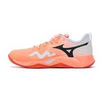 Mizuno WAVE MOMENTUM PRO Volleyball Shoes Unisex Low Top Pink Orange/White/Black V1GA254080 38
