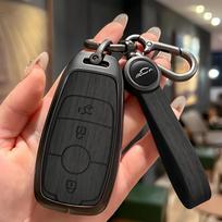 Madingas automobilio raktų dėklas Dangtelis Korpusas Raktų pakabukas Mercedes Benz A C E S G Klasės GLC CLE CLA GLB GLS W177 W205 W213 W222 X167 AMG black