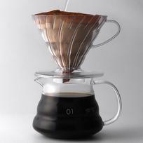 V60 kavos lašintuvas dervos kavos filtras „Barista“ virimo kavos piltuvas, 1–4 puodeliai