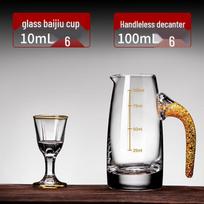ZISIZ Gold Foil Baijiu Decanter & Cup Set