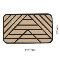 Car Floor Carpet Mat Patch Car Heel Pad PVC Car Truck Floor Plate Rest Footrest Floor Mat Sewing Tool Included For Enhanced Grip chaki