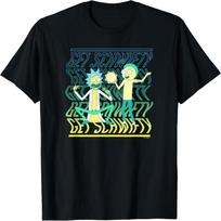 Rick And Morty Get Schwifty Text Warp T-Shirt S juoda